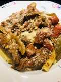 Garlicky Steak with Pepperoni Bites