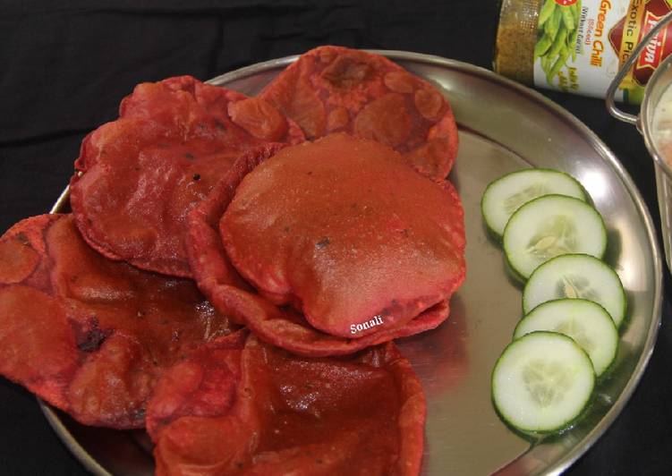 Beetroot Poori