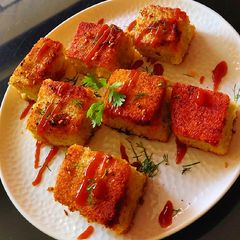 Leftover Rice Dhokla A picture of Leftover Rice Dhokla.
