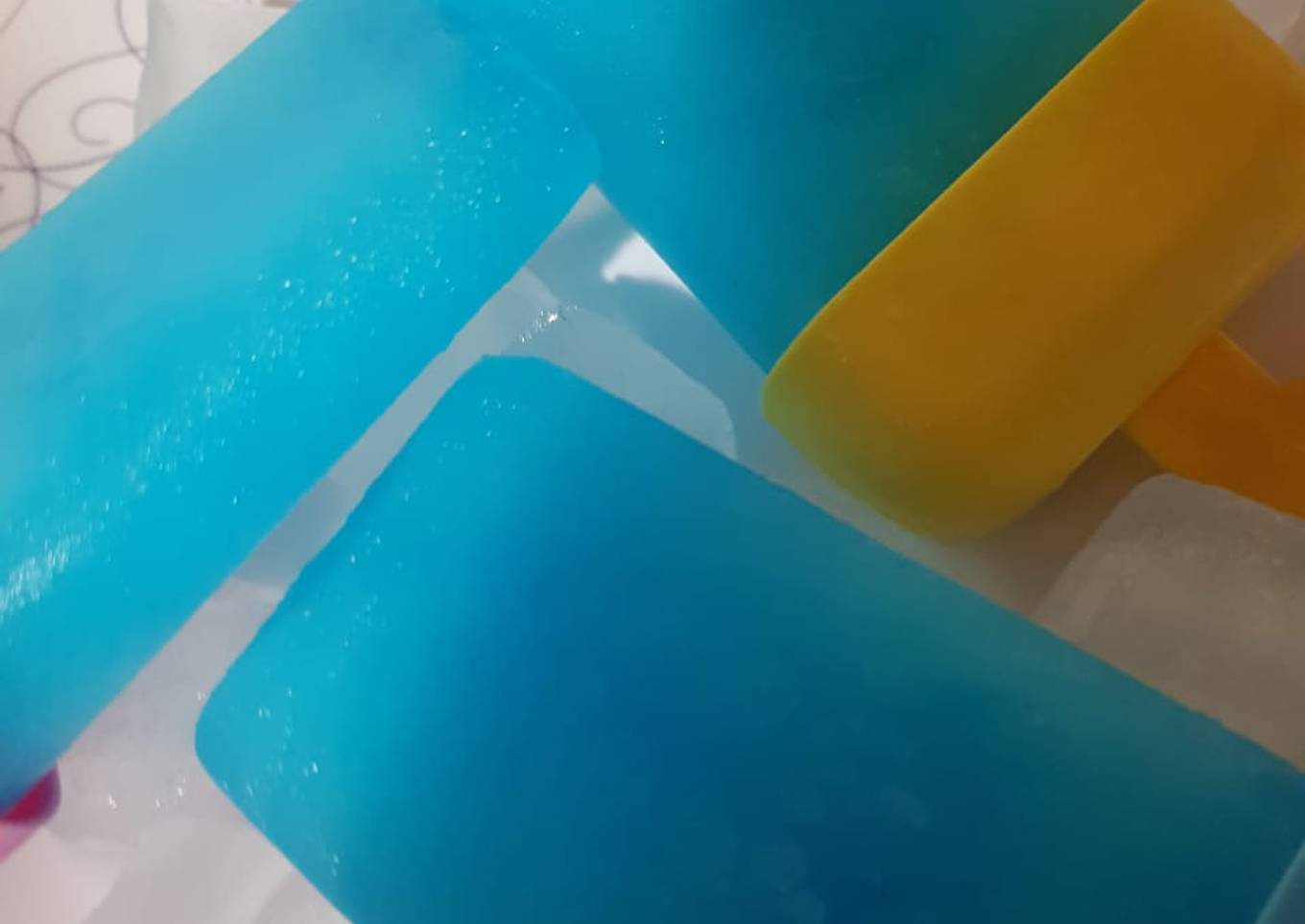 Blueberry ice lolly