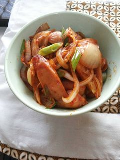 Foto resep Tumis kimchi sosis
