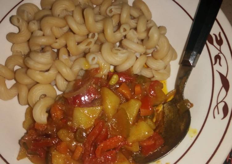 Step-by-Step Guide to Prepare Award-winning Potato source with white macaroni