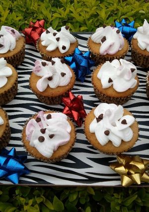 A picture of Blueberry flavour Cupcakes# ChristmasbakingContest.