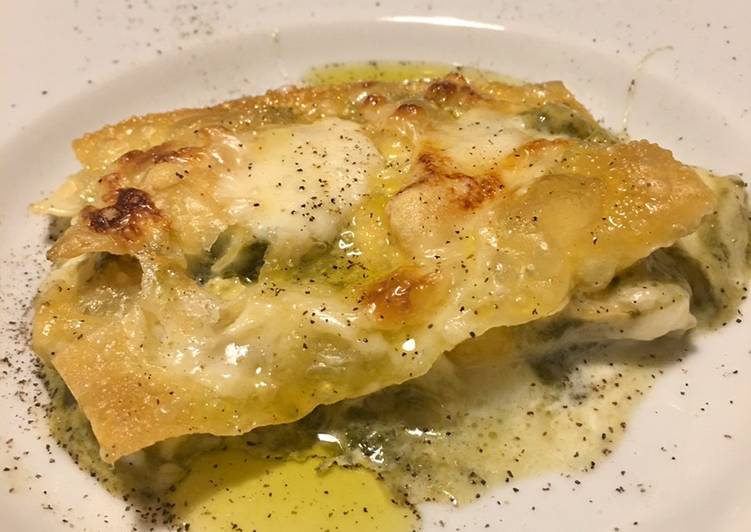 Lasagnetta croccante taleggio e crema di rape