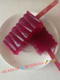 Helado de agua betarraga y zanahoria