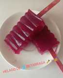 Helado de agua betarraga y zanahoria