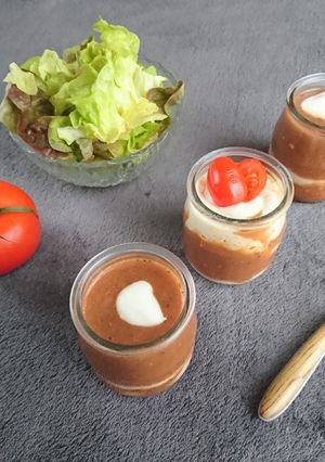 Une photo de Verrines chèvre tomates