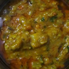 A picture of Ghiya chane ki dal ki sabzi without garlic onion.