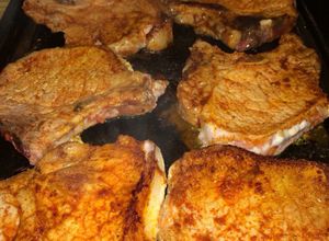 Una foto de Chuletas de cerdo adobadas
