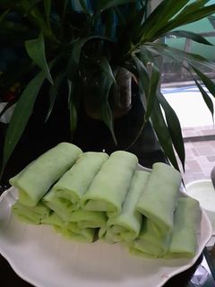 Foto resep Dadar gulung isi unti dan ubi