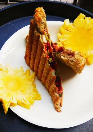A picture of Grilled Corn Chesse Sandwich.