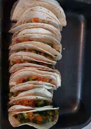 Una foto de Tacos o creps veggie