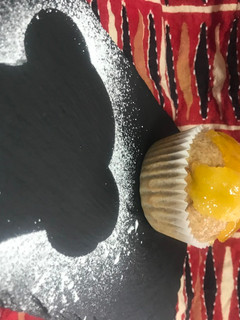 Una foto de Muffin de pera (integral)