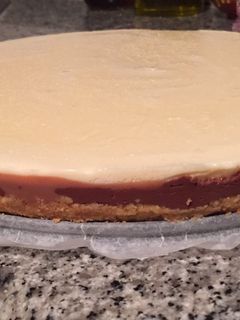 Una foto de Tarta de tres chocolates