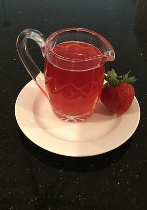 A picture of Fresh Strawberry Simple Syrup.