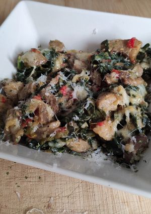 Foto principal de Espinacas con setas y queso
