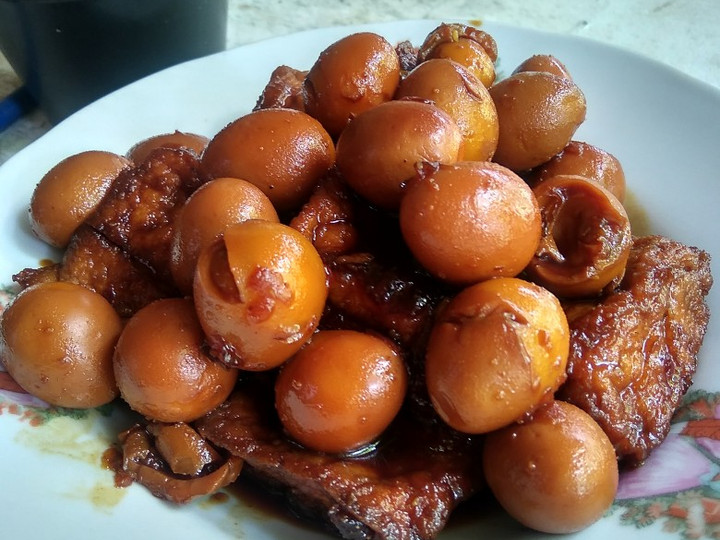 Resep: Bacem telur puyuh + tahu Ekonomis Untuk Jualan