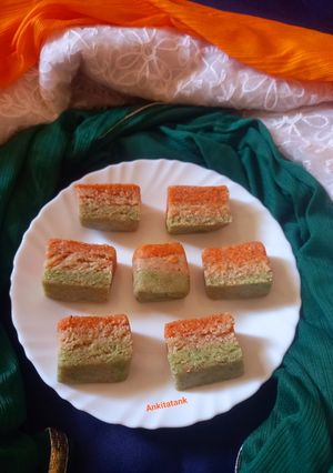 A picture of Cashew almond burfi.