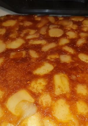 Una foto de Torta invertida de pera