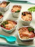 Baked cheesy Macaroni corned beef