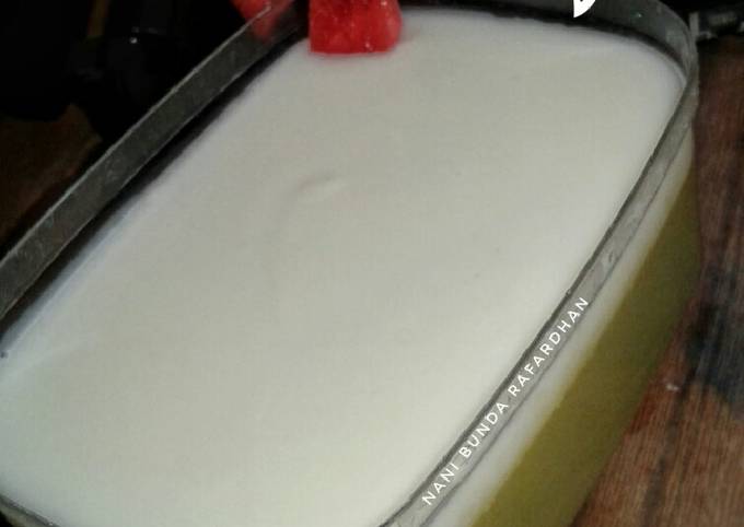 Langkah Mudah untuk Menyiapkan Matcha puding with milk vla yang Lezat Sekali