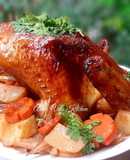 Gà nướng rau củ