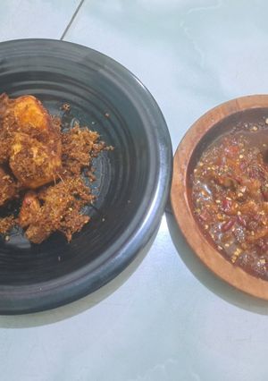 Foto resep 1. Ayam Goreng Rempah dan Sambal cobek