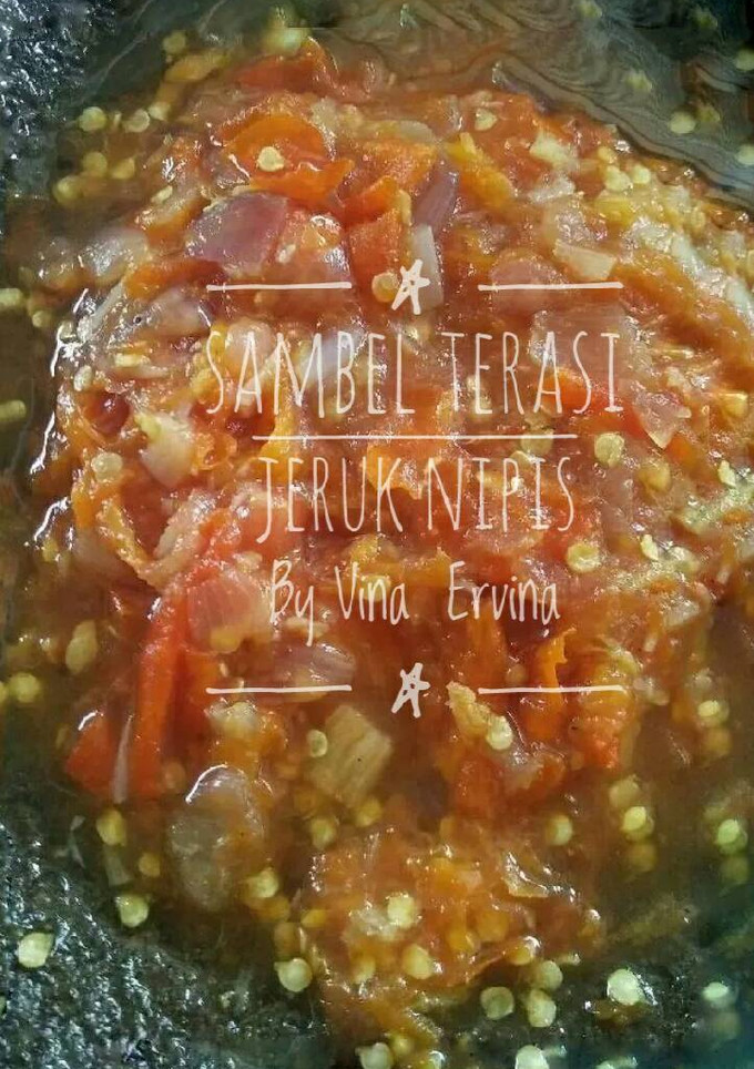Foto resep Sambel terasi jeruk nipis