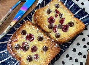 Une photo de ☆Cheesecake Toasts aux Framboises, à l’Airfryer☆