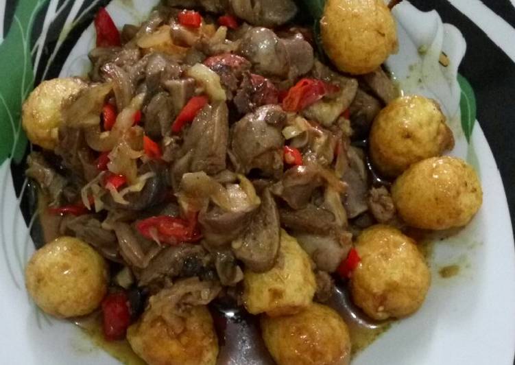 Bumbu Membuat Tumis hati ampela ayam dan telur puyuh, Lezat Sekali