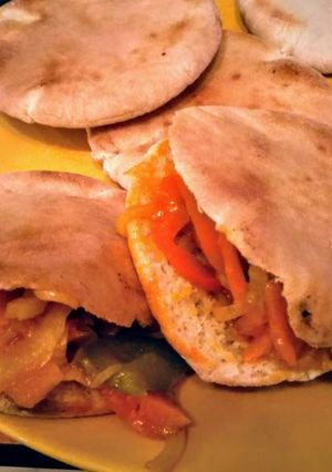 Una foto de Relleno vegetal para fajitas o pan de pita