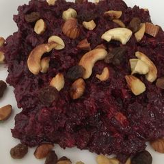A picture of Beetroot halwa.
