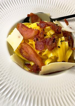 Une photo de Pâte fraîche Carbonara 👩‍🍳👩‍🍳