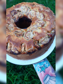 Una foto de Budín de Manzana, Banana y Naranja