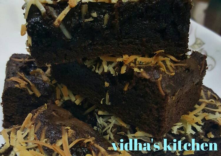 Choco cheese chewy brownies