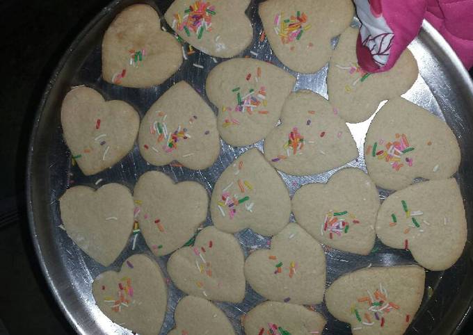 Galletas de vainilla con forma de corazón :) Receta de Jonathan De los  Santos- Cookpad