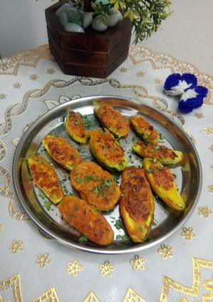 A picture of Bharwa Parwal(Gourd).