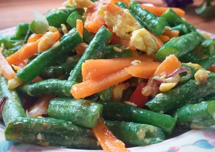 Sayur Goreng Kacang Panjang &amp; Telur, Viral