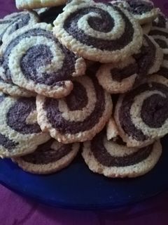 Kakaós - vaníliás keksz (tekercs) recept fotója