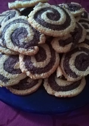Kakaós - vaníliás keksz (tekercs) recept fotója