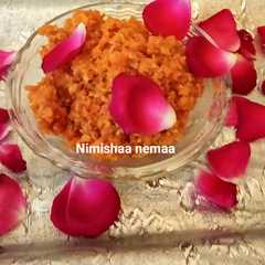गाजर हलवा विथ रोज़ (gajar halwa with rose recipe in Hindi)-レシピのメイン写真