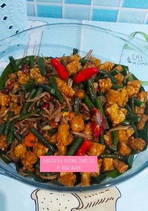 Foto resep Oseng Kacang panjang, Tempe, Teri