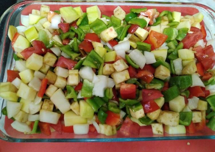 Verduras de la huerta al horno. Cena Ligera