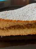 Torta versata con crema al pistacchio