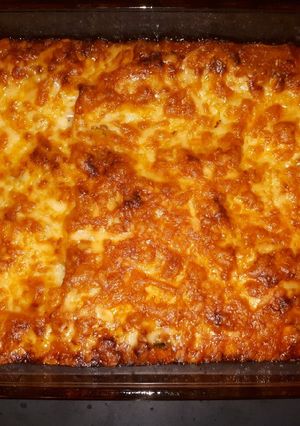 Una foto de Lasaña de verduras y atún