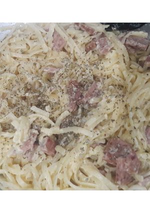 Foto resep Fetucini / spagheti carbonara