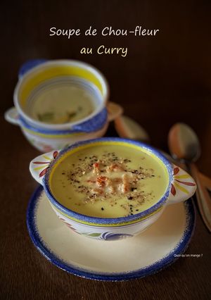 Une photo de Soupe de chou-fleur au curry