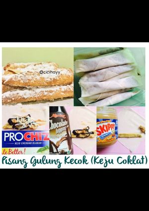 Foto resep Pisang Gulung Kecok (Keju Coklat)