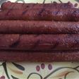 Smoked hot dogs