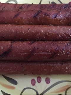 A picture of Smoked hot dogs.
